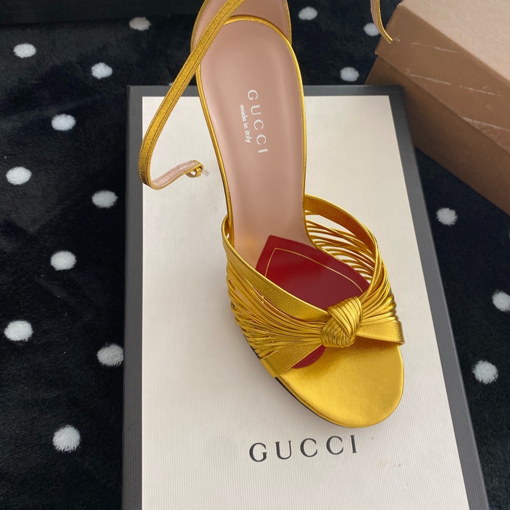 Gold Gucci Heels
